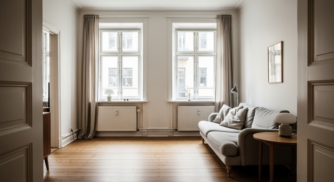 Renoveret stue på Vesterbro